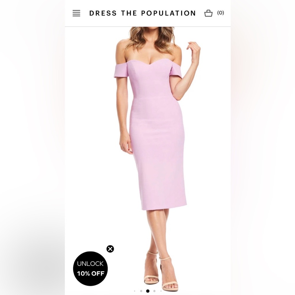 Lavender Women's Off the Shoulder Midi Pencil Dress
